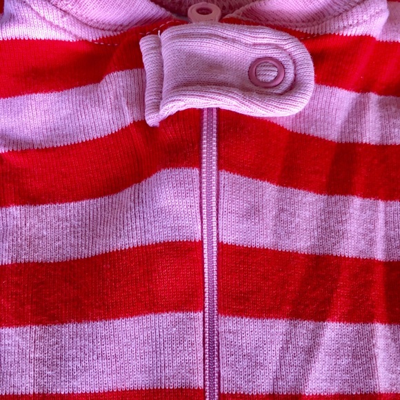 ⭐️Hanna Anderson⭐️ Organic,Striped Zip up Pajama - Picture 2 of 2